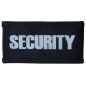 Preview: Security Abzeichen Aufnäher Patch mit Klett Rückenpatch mit weißer Schrift